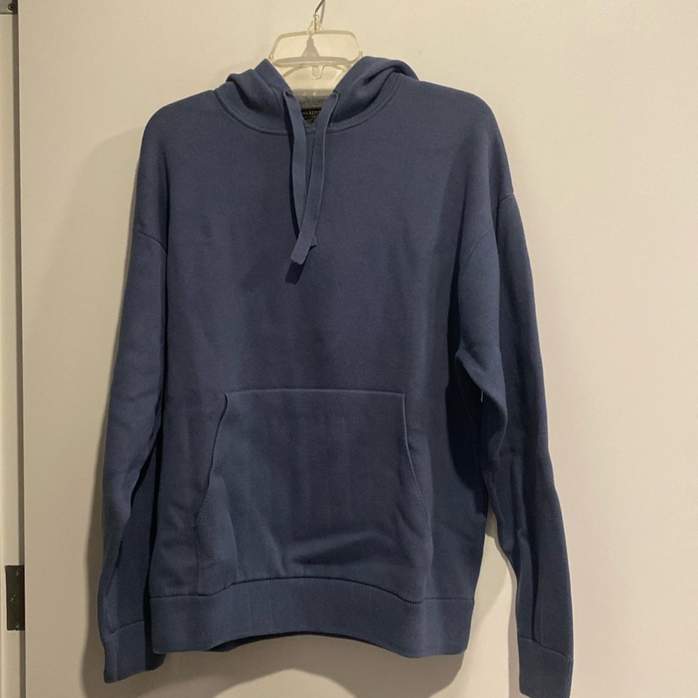 Banana Republic Double-Knit Hoodie. Color: Blue. Size: M